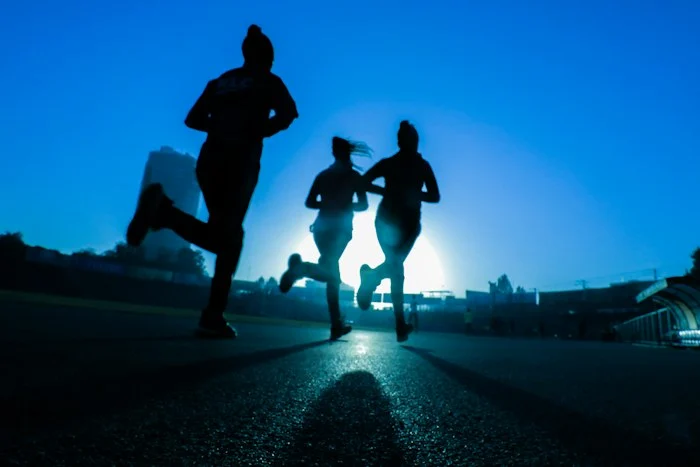 Runner training on an outdoor trail